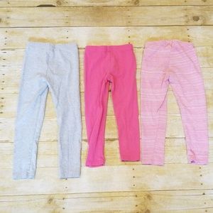 3 pairs of girls leggings